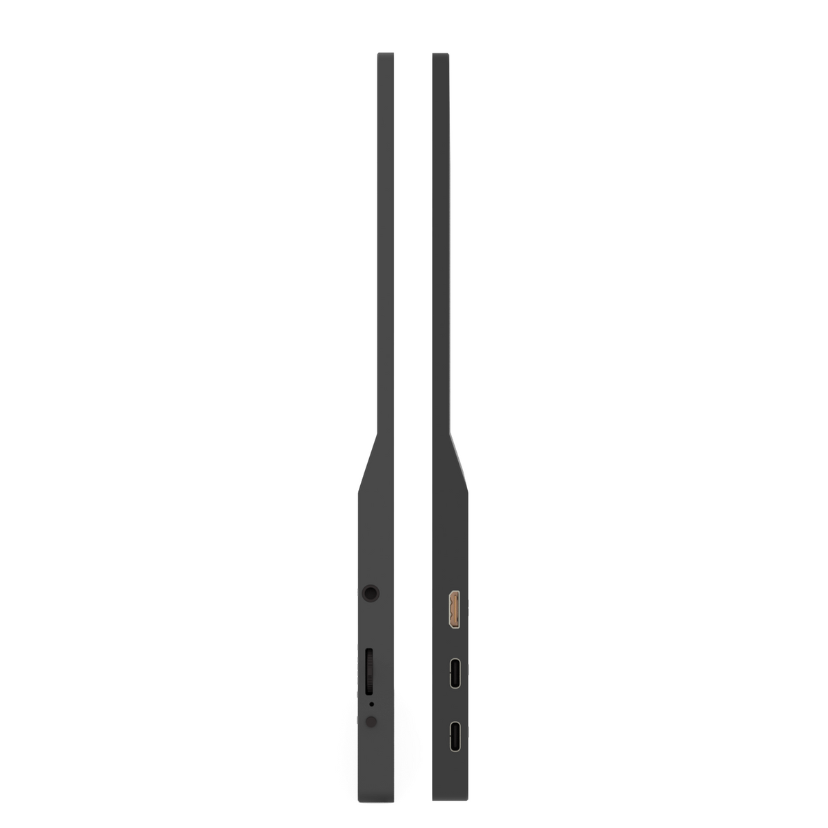 GetMi P150T touchscreen monitor side ports and buttons