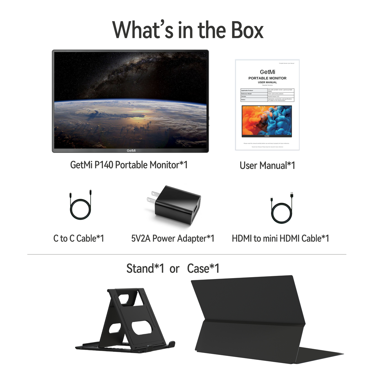 GetMi P140 box contents
