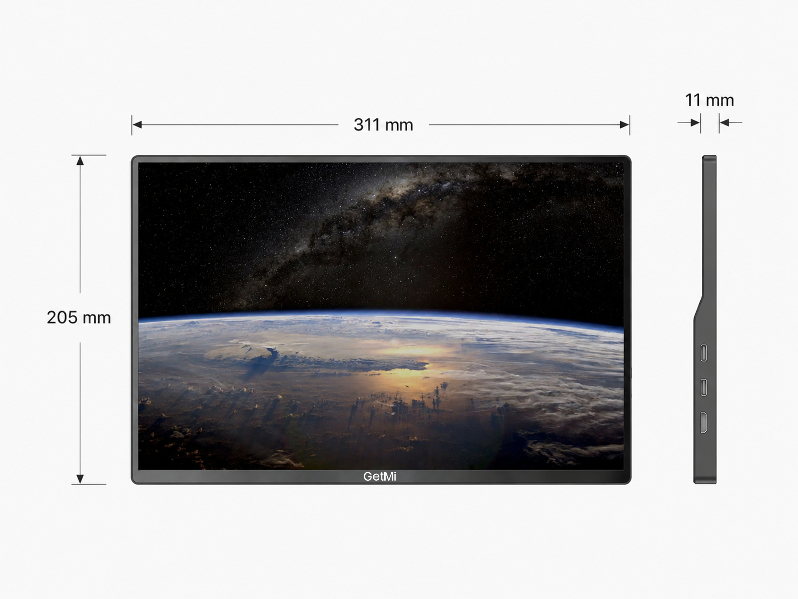 GetMi P140 technical dimensions