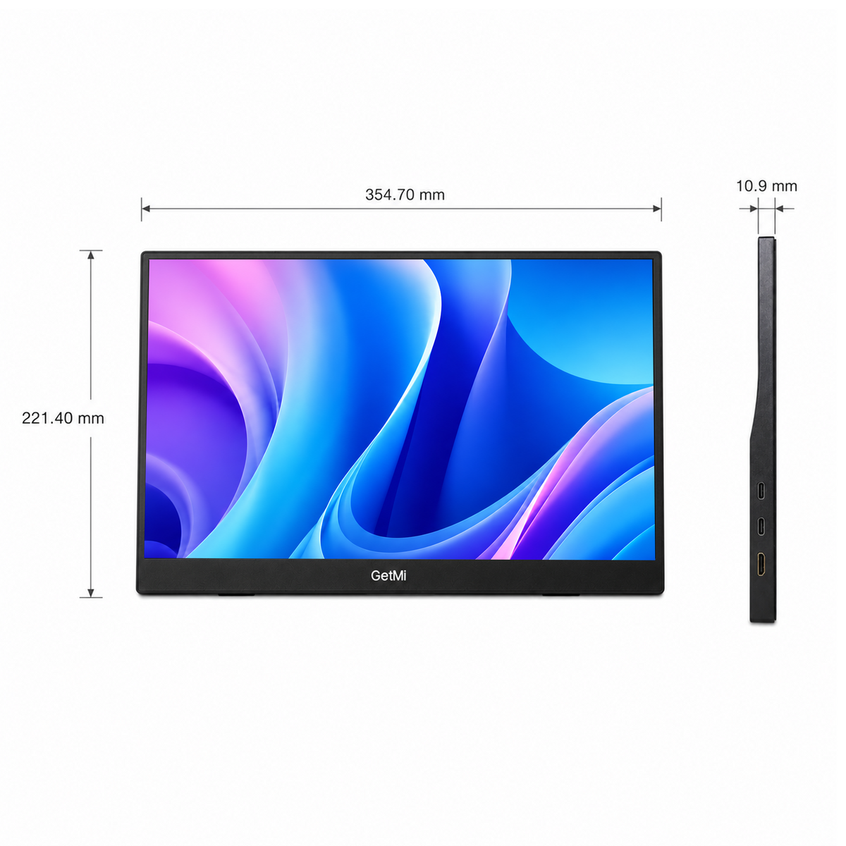 GetMi P150 portable monitor dimensions